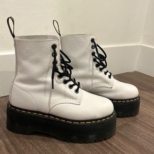 White DR. Martens boots